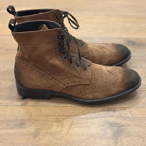 To Boot New York by Adam Derrick Brown Suede Wingtip Boots, Size 12